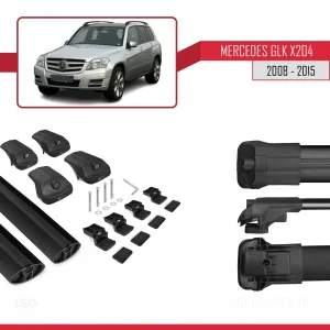 Mercedes GLK (X204) 2008-2015 Arası ile uyumlu ACE-1 Ara Atkı Tavan Barı SİYAH thumb 5
