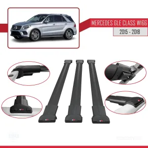 E Class (W166) 2015-2018 Arası ile Uyumlu FLY Model Ara Atkı Tavan Barı SİYAH 3 ADET BAR thumb 5