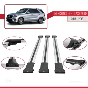 Mercedes GLE Class (W166) 2015-2018 Arası ile Uyumlu FLY Model Ara Atkı Tavan Barı GRİ 3 ADET BAR thumb 5