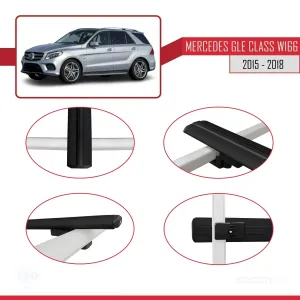 Mercedes GLE Class (W166) 2015-2018 Arası ile uyumlu Basic Model Ara Atkı Tavan Barı SİYAH 3 ADET thumb 4