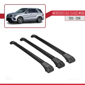Mercedes GLE Class (W166) 2015-2018 Arası ile uyumlu ACE-1 Ara Atkı Tavan Barı SİYAH 3 ADET BAR thumb 3