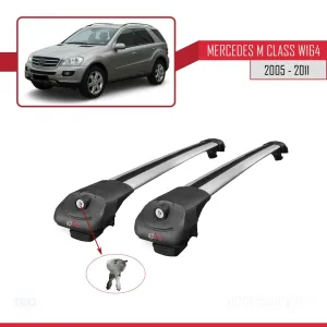 Mercedes GLE (W164) 2005-2011 Arası ile uyumlu ACE-1 Ara Atkı Tavan Barı GRİ thumb 4