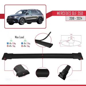 Mercedes GLE (V167) 2018 ve Sonrası ile uyumlu FLY Model Ara Atkı Tavan Barı SİYAH thumb 4