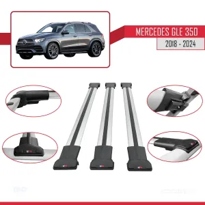 Mercedes GLE (V167) 2018 ve Sonrası ile uyumlu FLY Model Ara Atkı Tavan Barı GRİ 3 ADET thumb 5