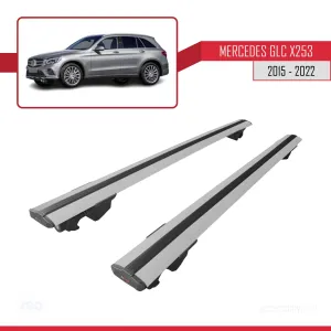 Mercedes GLC X253 2015-2022 Arası ile uyumlu HOOK Model Anahtar Kilitli Ara Atkı Tavan Barı GRİ thumb 4
