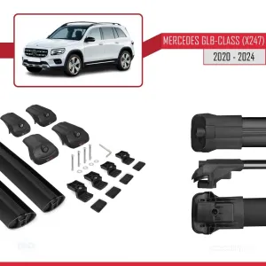 Mercedes GLB-Class (X247) 2020 ve Sonrası ile uyumlu ACE-1 Ara Atkı Tavan Barı SİYAH thumb 5