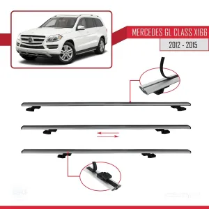 Mercedes GL Class (X166) 2012-2015 Arası ile uyumlu Basic Model Ara Atkı Tavan Barı GRİ 3 ADET thumb 5
