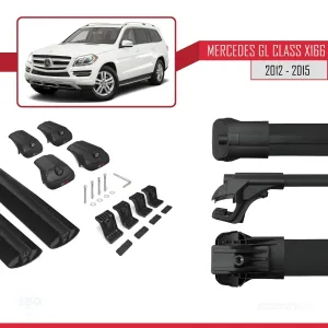 Mercedes GL Class (X166) 2012-2015 Arası ile uyumlu ACE-1 Ara Atkı Tavan Barı SİYAH thumb 5