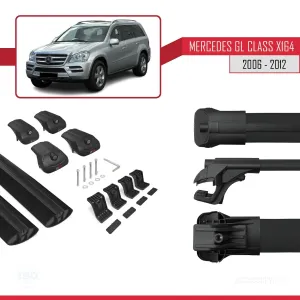 Mercedes GL Class (X164) 2006-2012 Arası ile uyumlu ACE-1 Ara Atkı Tavan Barı SİYAH thumb 5