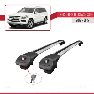 Mercedes GL (X166) 2012-2015 Arası ile uyumlu ACE-1 Ara Atkı Tavan Barı GRİ thumb 4