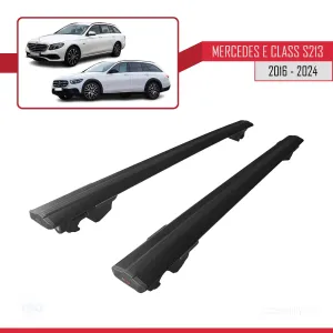 Mercedes E-Class S213 2016 ve Sonrası ile uyumlu HOOK Model Anahtar Kilitli Ara Atkı Tavan Barı SİYAH thumb 4