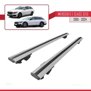 Mercedes E-Class S213 2016 ve Sonrası ile uyumlu HOOK Model Anahtar Kilitli Ara Atkı Tavan Barı GRİ thumb 4