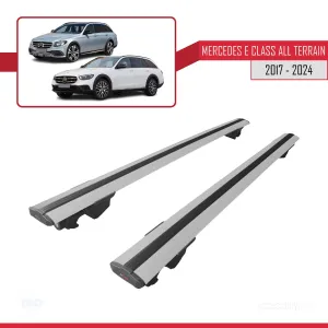 Mercedes E-Class All Terrain W213 2017 ve Sonrası ile uyumlu HOOK Model Anahtar Kilitli Ara Atkı Tavan Barı GRİ thumb 4