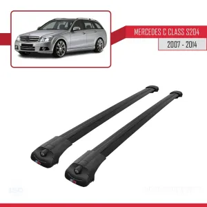 Mercedes C Class (S204) 2007-2014 Arası ile uyumlu ACE-1 Ara Atkı Tavan Barı SİYAH thumb 3