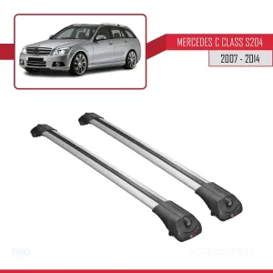 Mercedes C Class (S204) 2007-2014 Arası ile uyumlu ACE-1 Ara Atkı Tavan Barı GRİ thumb 3