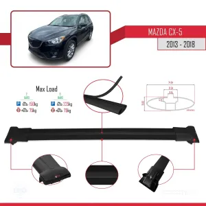 Mazda CX-5 2013-2018 Arası ile uyumlu FLY Model Ara Atkı Tavan Barı SİYAH thumb 4