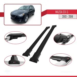 Mazda CX-5 2013-2018 Arası ile uyumlu FLY Model Ara Atkı Tavan Barı SİYAH thumb 5