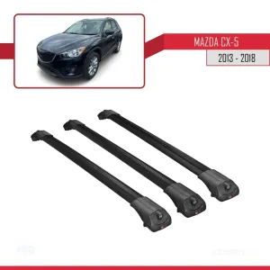 Mazda CX-5 2013-2018 Arası ile uyumlu ACE-1 Ara Atkı Tavan Barı SİYAH 3 ADET BAR thumb 3