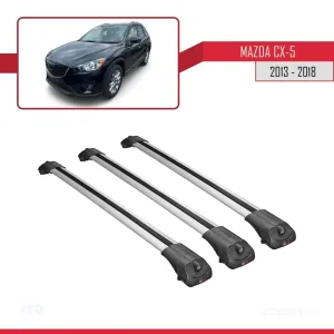 Mazda CX-5 2013-2018 Arası ile uyumlu ACE-1 Ara Atkı Tavan Barı GRİ 3 ADET BAR thumb 3