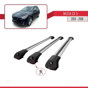 Mazda CX-5 2013-2018 Arası ile uyumlu ACE-1 Ara Atkı Tavan Barı GRİ 3 ADET BAR thumb 4