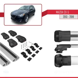 Mazda CX-5 2013-2018 Arası ile uyumlu ACE-1 Ara Atkı Tavan Barı GRİ thumb 5