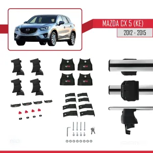 Mazda Cx-5 (KE) 2012-2015 Arası ile uyumlu ACE-4 Ara Atkı Tavan Barı GRİ thumb 4