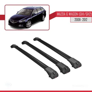 Mazda 6 Wagon (GH1/GH2) 2008-2012 Arası ile uyumlu ACE-1 Ara Atkı Tavan Barı SİYAH 3 ADET BAR thumb 3