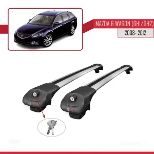 Mazda 6 Wagon (GH1/GH2) 2008-2012 Arası ile uyumlu ACE-1 Ara Atkı Tavan Barı GRİ thumb 4