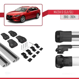 Mazda 6 (GJ1/GL) 2013 ve Sonrası ile uyumlu ACE-1 Ara Atkı Tavan Barı GRİ thumb 5