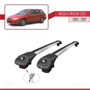 Mazda 6 (GG1) 2002-2007 Arası ile uyumlu ACE-1 Ara Atkı Tavan Barı GRİ thumb 4