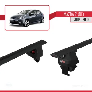 Mazda 2 (DE) 2007-2009 Arası ile uyumlu ACE-4 Ara Atkı Tavan Barı SİYAH thumb 5