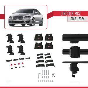 Lincoln Mk-Z II 2013 ve Sonrası ile uyumlu ACE-4 Ara Atkı Tavan Barı SİYAH thumb 5