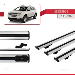 Lincoln MKX 2007-2015 Arası ile uyumlu Basic Model Ara Atkı Tavan Barı GRİ 3 ADET thumb 3