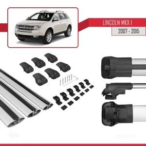 Lincoln MKX 2007-2015 Arası ile uyumlu ACE-1 Ara Atkı Tavan Barı GRİ 3 ADET BAR thumb 5