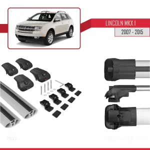 Lincoln MKX 2007-2015 Arası ile uyumlu ACE-1 Ara Atkı Tavan Barı GRİ thumb 5