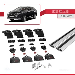 Lexus RXL (AL20) 2018-2022 Arası ile uyumlu ACE-2 Ara Atkı Tavan Barı GRİ thumb 5