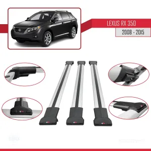 Lexus RX350 - RX350-2 2008-2015 Arası ile Uyumlu FLY Model Ara Atkı Tavan Barı GRİ 3 ADET BAR thumb 5