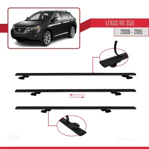 Lexus RX350 - RX350-2 2008-2015 Arası ile uyumlu Basic Model Ara Atkı Tavan Barı SİYAH 3 ADET thumb 5