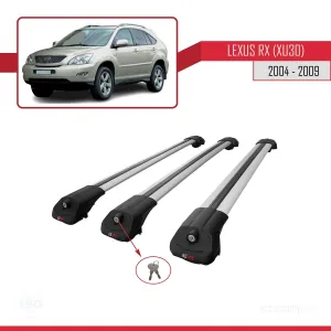 Lexus RX (XU30) 2004-2009 Arası ile uyumlu ACE-1 Ara Atkı Tavan Barı GRİ 3 ADET BAR thumb 4