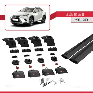 Lexus NX (AZ10) 2015-2021 Arası ile uyumlu ACE-2 Ara Atkı Tavan Barı SİYAH thumb 5