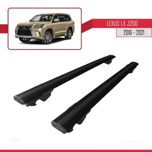 Lexus LX (J200) 2016-2021 Arası ile uyumlu HOOK Model Anahtar Kilitli Ara Atkı Tavan Barı SİYAH thumb 4
