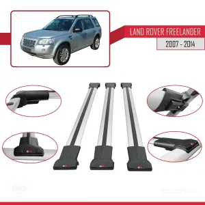 Land Rover Freelander 2007-2014 Arası ile Uyumlu FLY Model Ara Atkı Tavan Barı GRİ 3 ADET BAR thumb 5