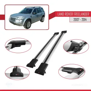 Land Rover Freelander 2007-2014 Arası ile uyumlu FLY Model Ara Atkı Tavan Barı GRİ thumb 5