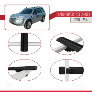 Land Rover Freelander 2007-2014 Arası ile uyumlu Basic Model Ara Atkı Tavan Barı SİYAH 3 ADET thumb 4