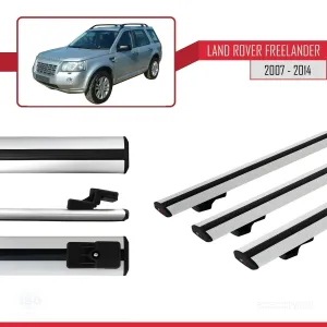 Land Rover Freelander 2007-2014 Arası ile uyumlu Basic Model Ara Atkı Tavan Barı GRİ 3 ADET thumb 3