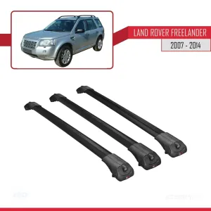 Land Rover Freelander 2007-2014 Arası ile uyumlu ACE-1 Ara Atkı Tavan Barı SİYAH 3 ADET BAR thumb 3
