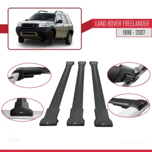 Land Rover Freelander 1998-2007 Arası ile Uyumlu FLY Model Ara Atkı Tavan Barı SİYAH 3 ADET BAR thumb 5