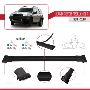 Land Rover Freelander 1998-2007 Arası ile uyumlu FLY Model Ara Atkı Tavan Barı SİYAH thumb 4