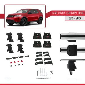 Land Rover Discovery Sport 2 2019 ve Sonrası ile uyumlu ACE-4 Ara Atkı Tavan Barı GRİ thumb 5