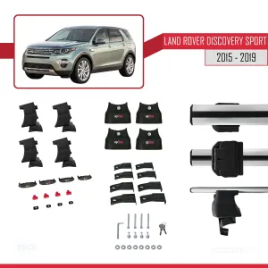 Land Rover Discovery Sport (L550) 2015-2019 Arası ile uyumlu ACE-4 Ara Atkı Tavan Barı GRİ thumb 4